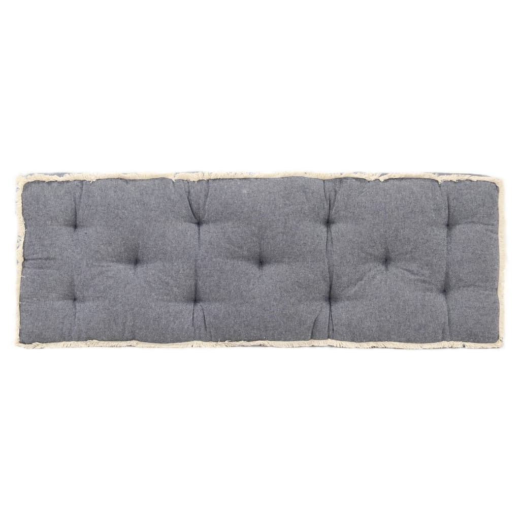 vidaXL Almofadão para sofá de paletes 120x40x7 cm azul