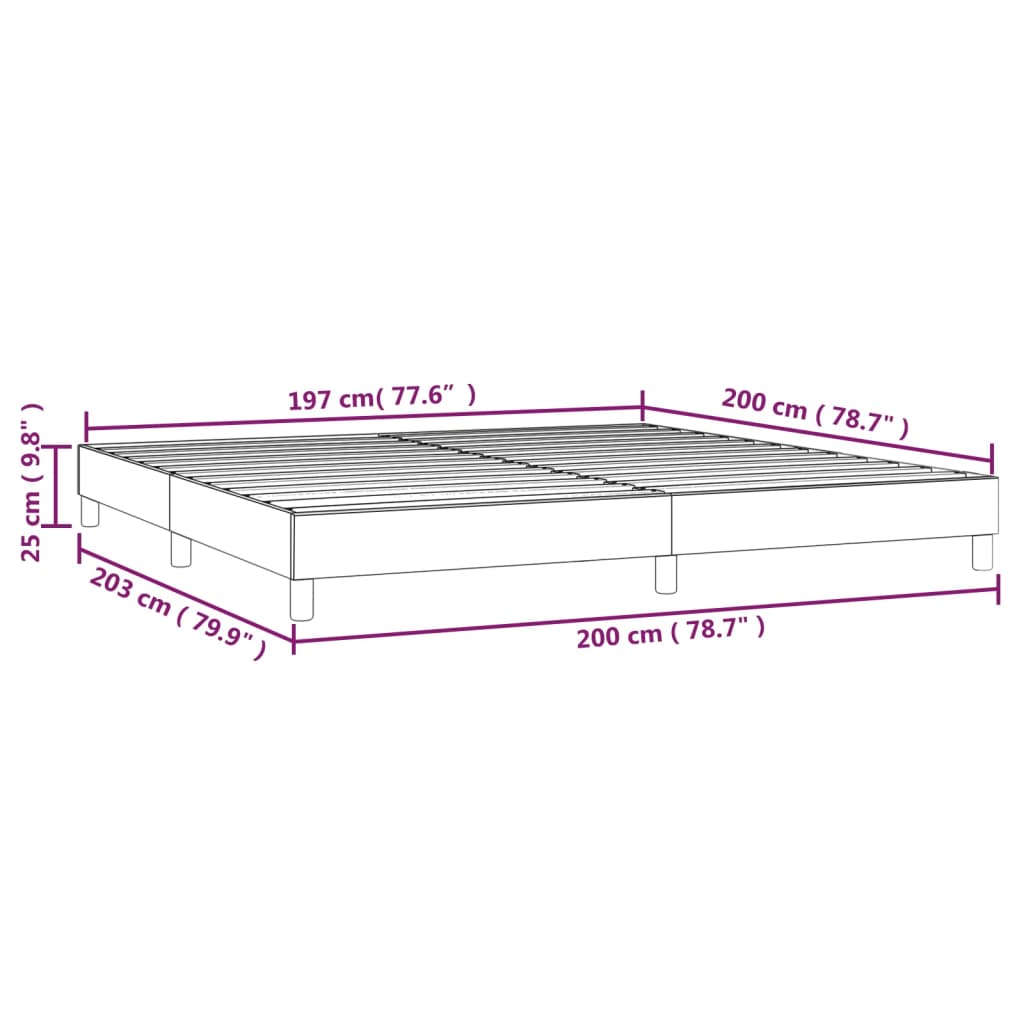 vidaXL Estrutura de cama 200x200 cm tecido cinzento-claro