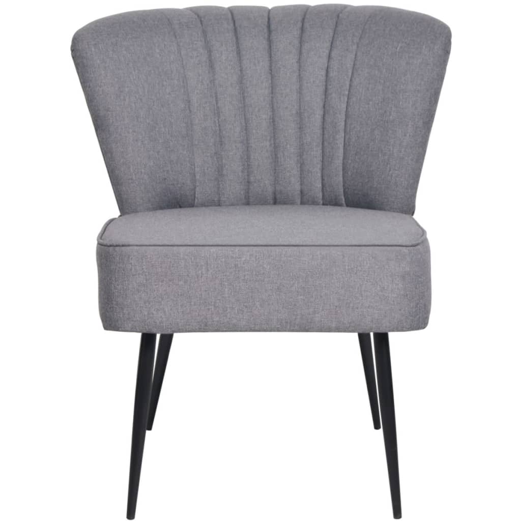 vidaXL Cadeira de cocktail tecido cinzento-claro