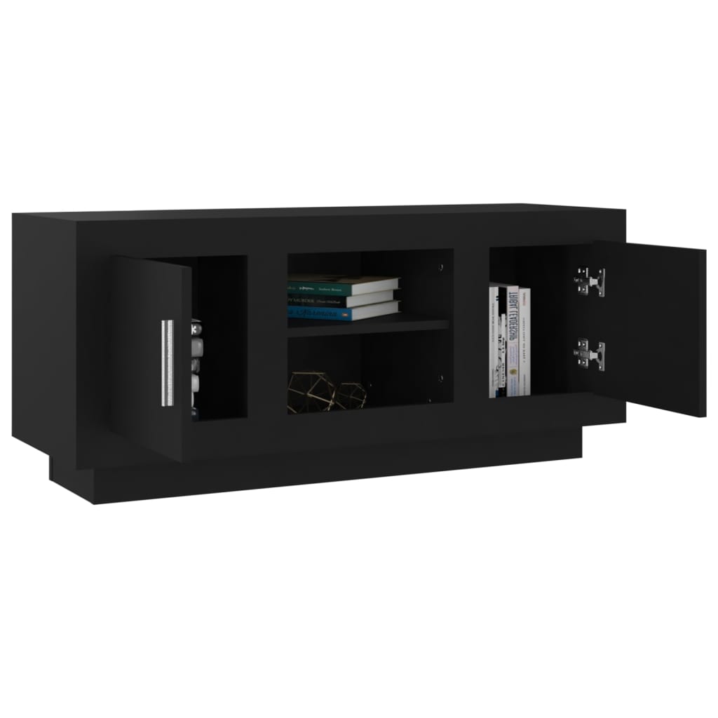 vidaXL Móvel para TV 102x35x45 cm madeira processada preto