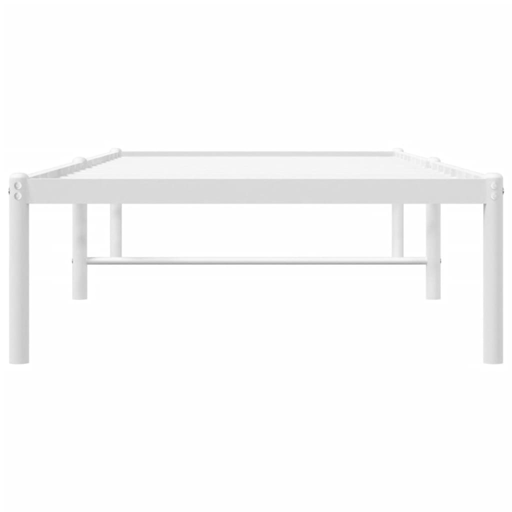 vidaXL Estrutura de cama 75x190 cm metal branco