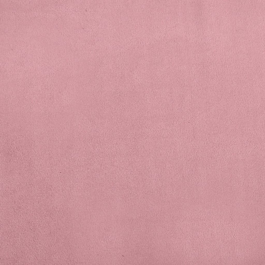 vidaXL Sofá infantil 70x45x26,5 cm veludo rosa