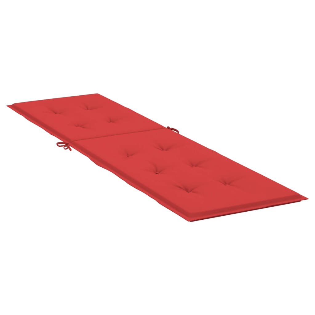 vidaXL Almofadão para cadeira de terraço (75+105)x50x3cm vermelho