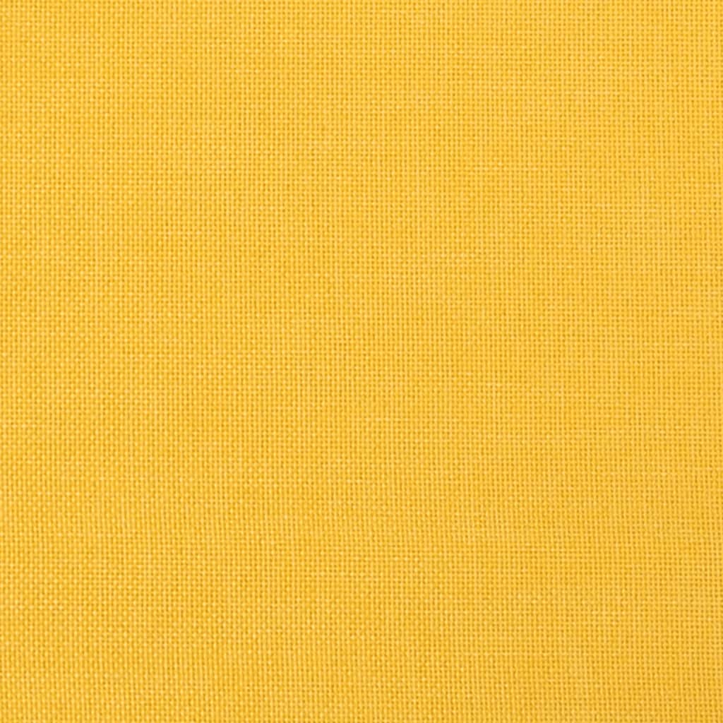 vidaXL Apoio de pés 60x60x36 cm tecido amarelo mostarda