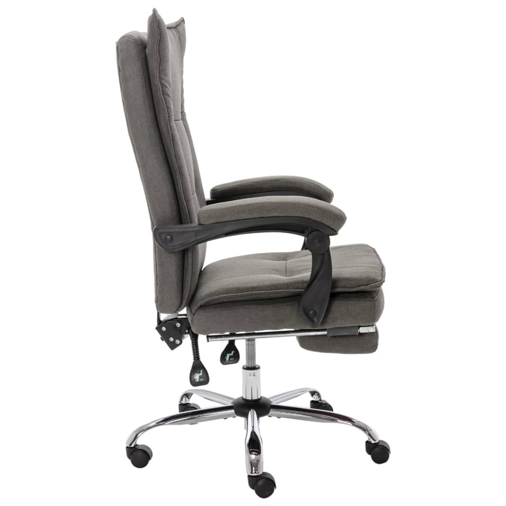 vidaXL Cadeira de escritório tecido cinzento