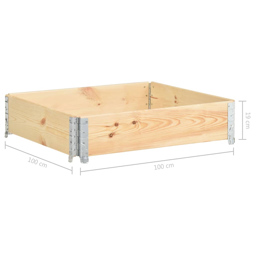 vidaXL Canteiro elevado 100x100 cm madeira de pinho maciça