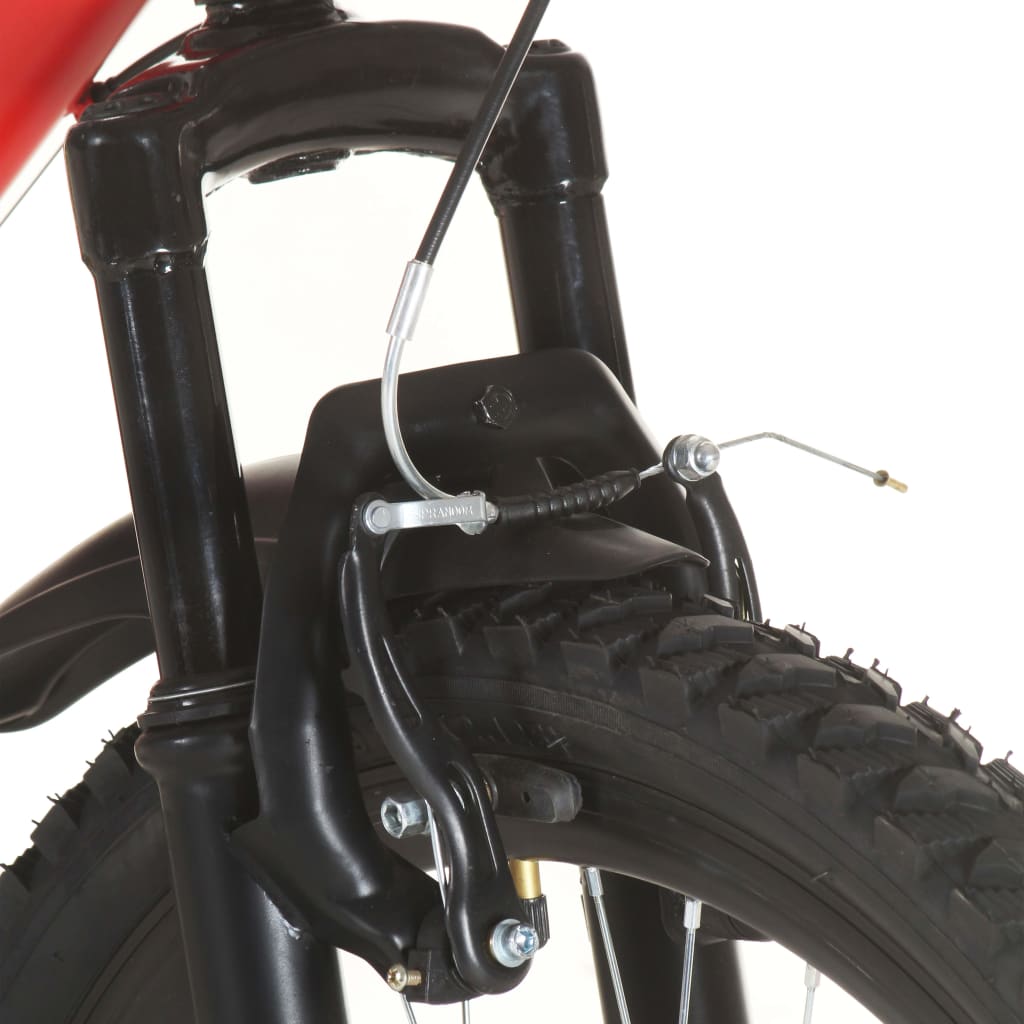 vidaXL Bicicleta de montanha 21 velocidades roda 26" 49 cm vermelho
