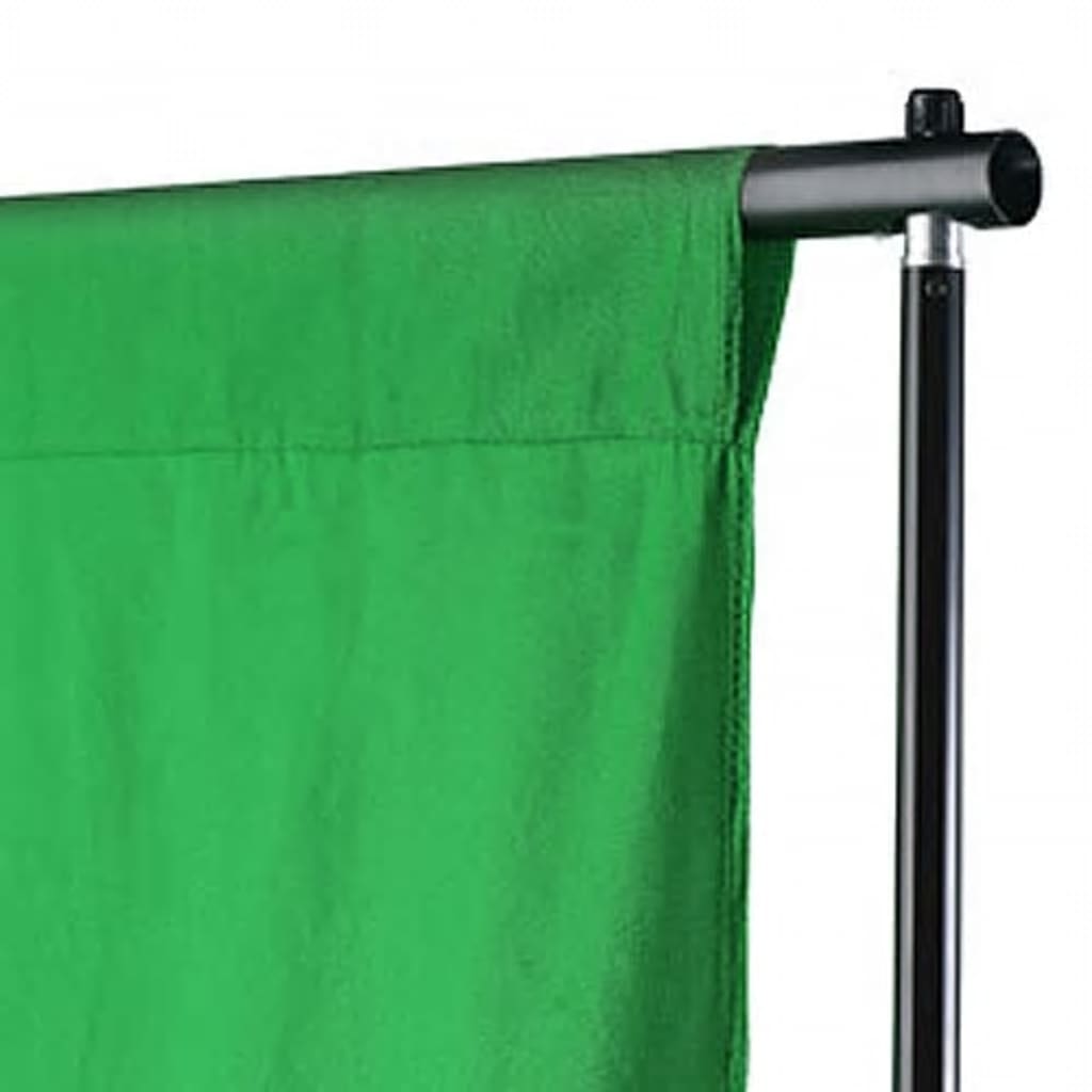 vidaXL Fundo fotográfico em algodão verde 600x300 cm chroma key