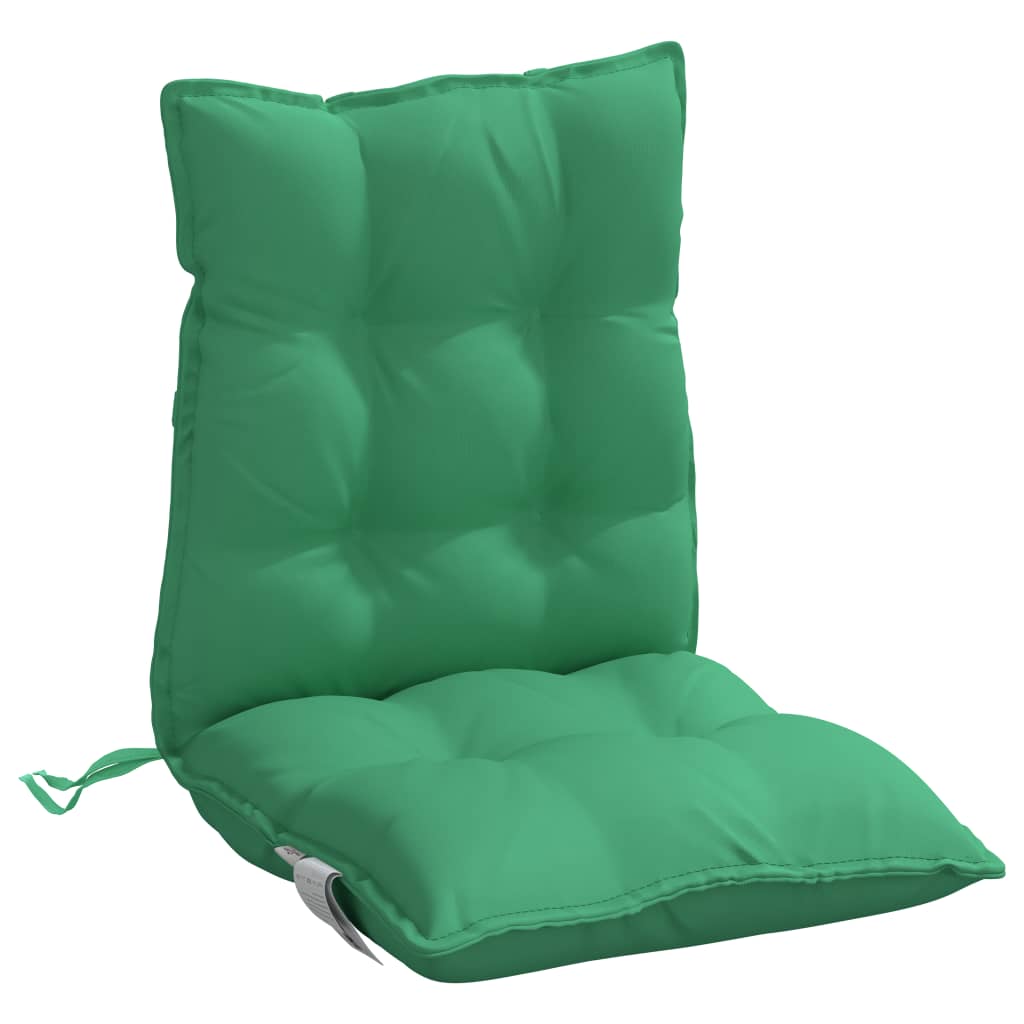 vidaXL Almofadões cadeira encosto baixo 4 pcs tecido oxford verde