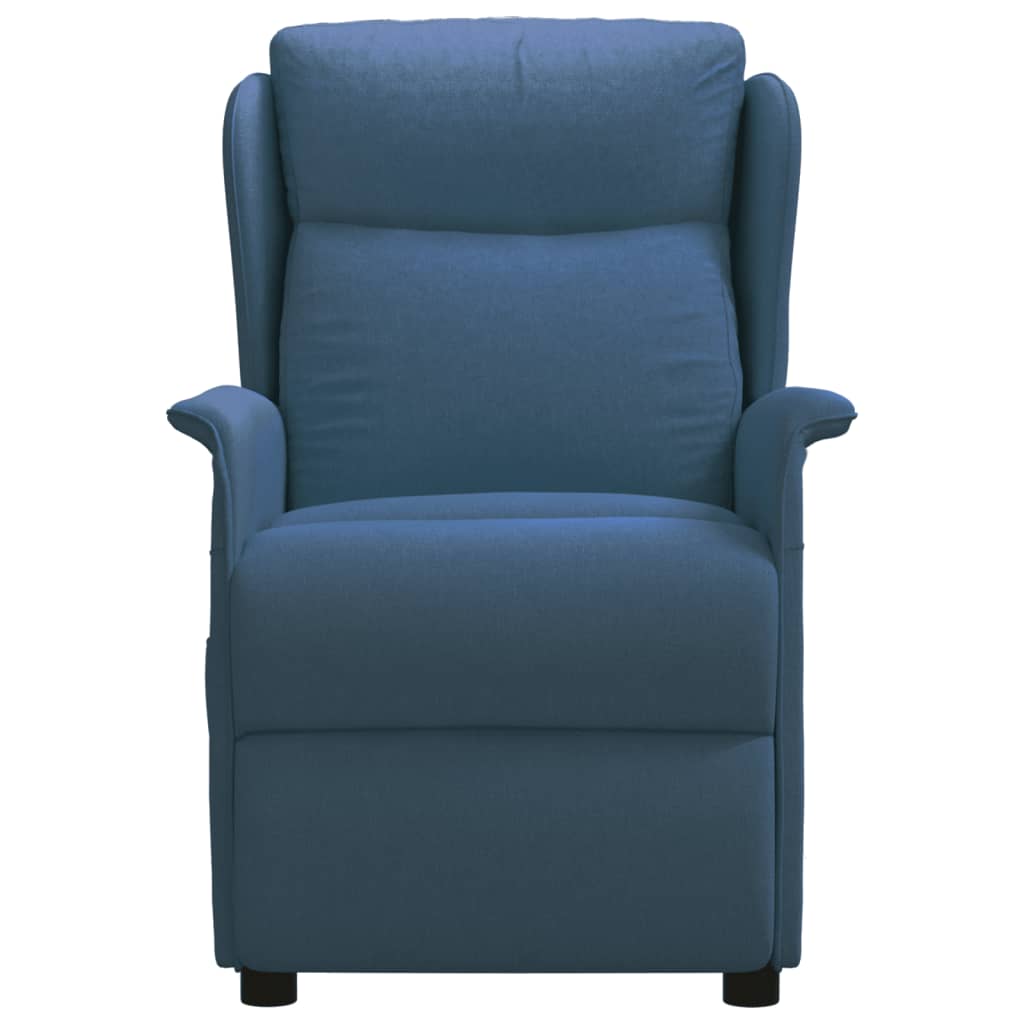vidaXL Poltrona reclinável elétrica tecido azul