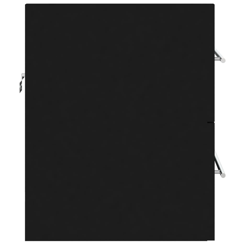 vidaXL Armário lavatório 60x38,5x48 cm contraplacado preto
