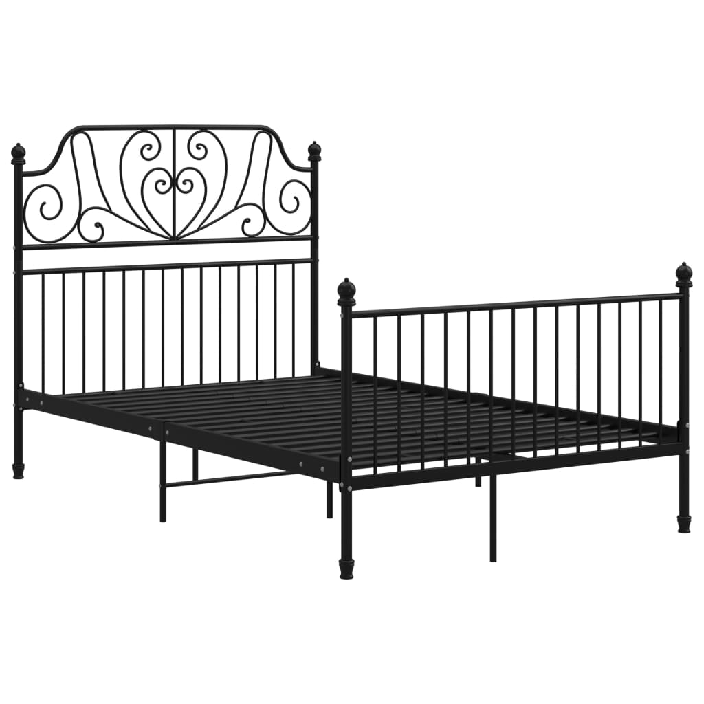 vidaXL Estrutura de cama 120x200 cm metal preto