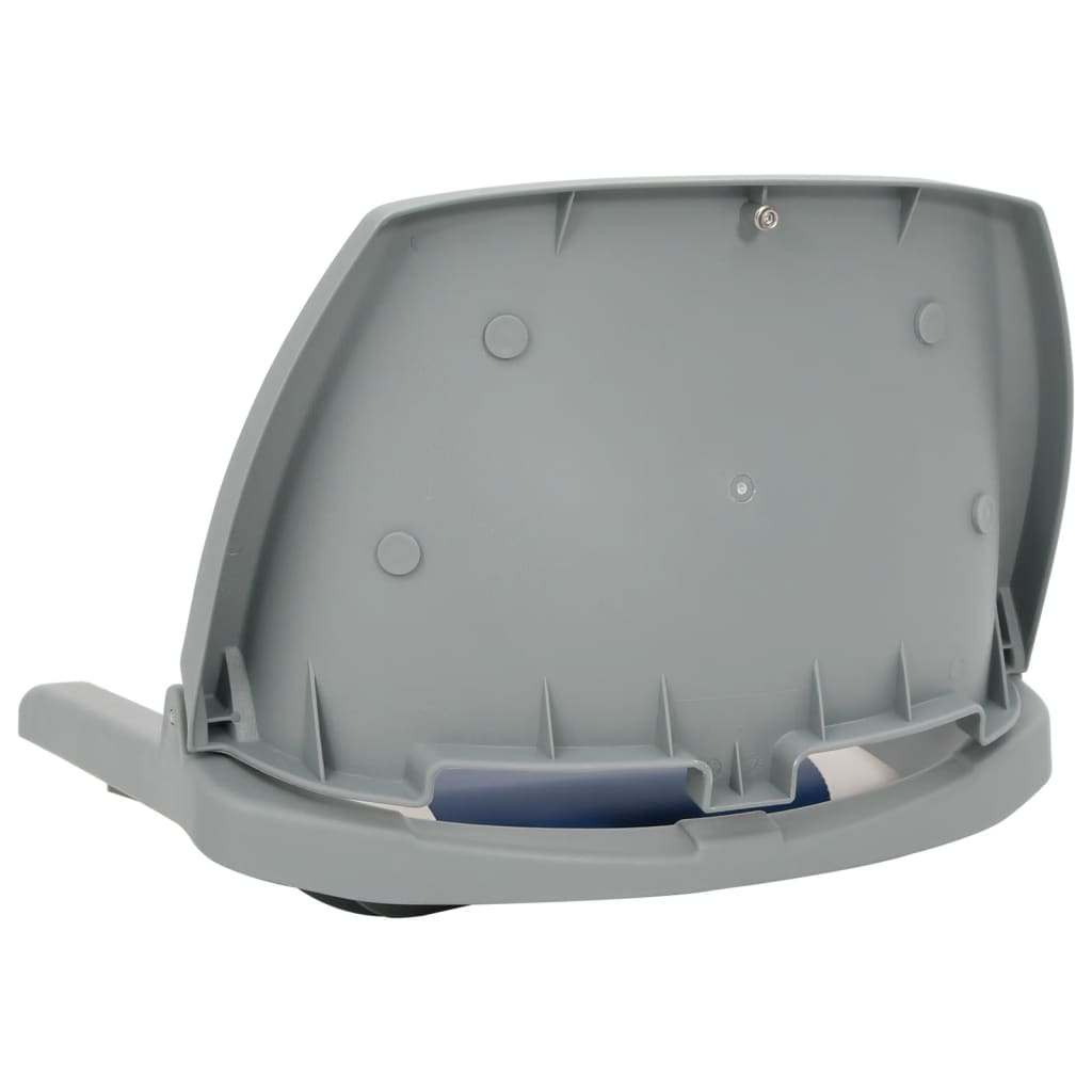 vidaXL 2 pcs conj. assento de barco dobrável com almofada azul/branco