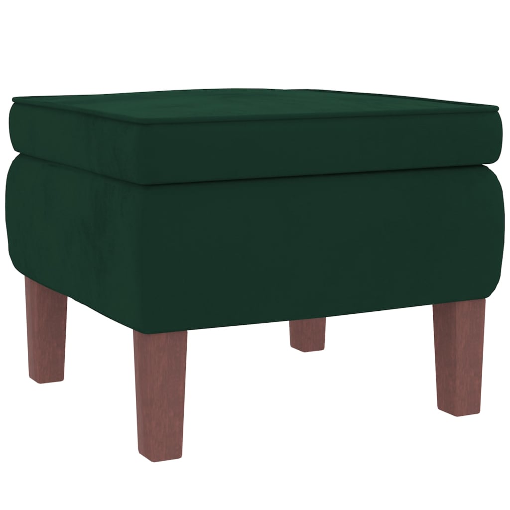 vidaXL Cadeira baloiço c/ pernas de metal e banco veludo verde-escuro