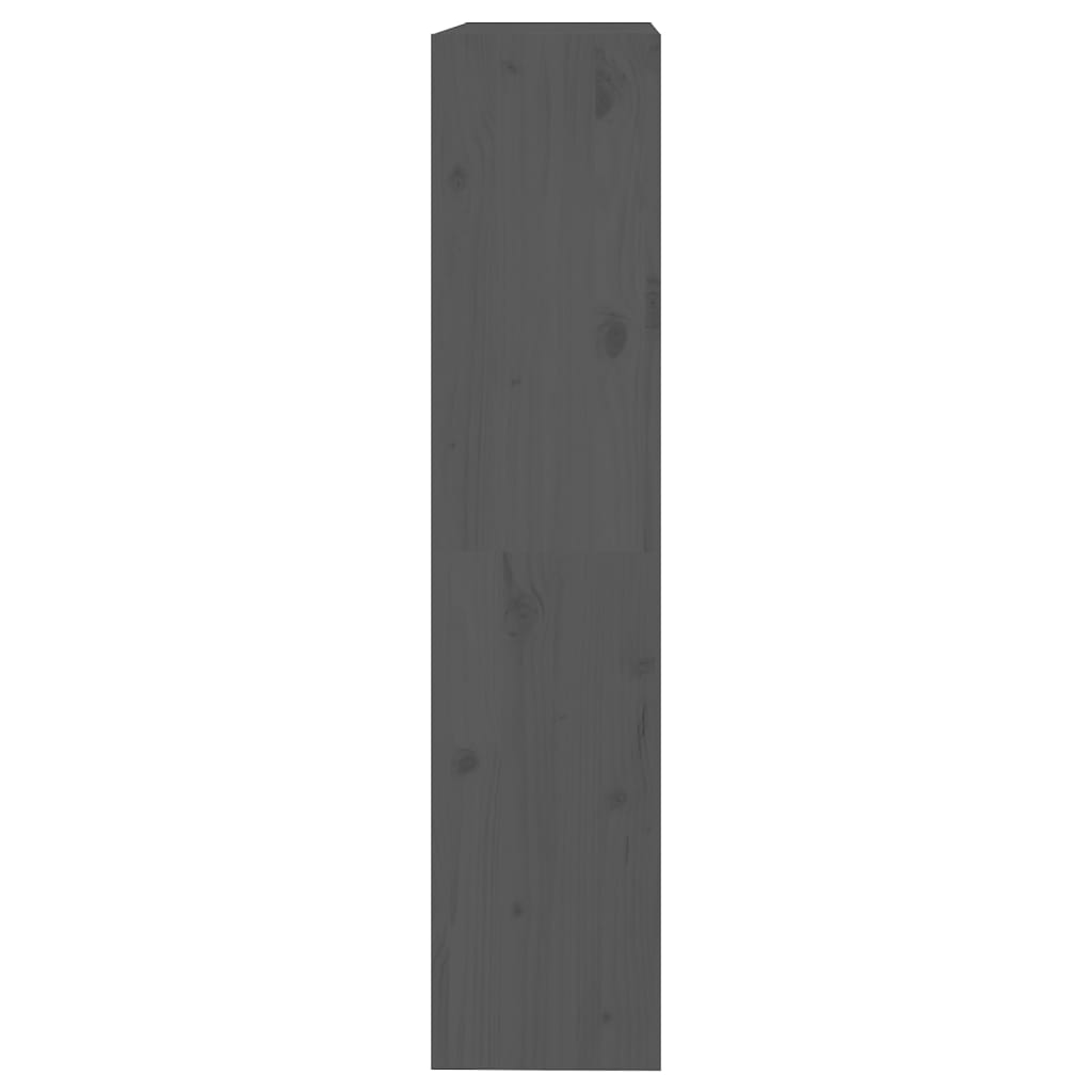 vidaXL Estante/divisória 80x30x135,5 cm madeira pinho maciça cinzento