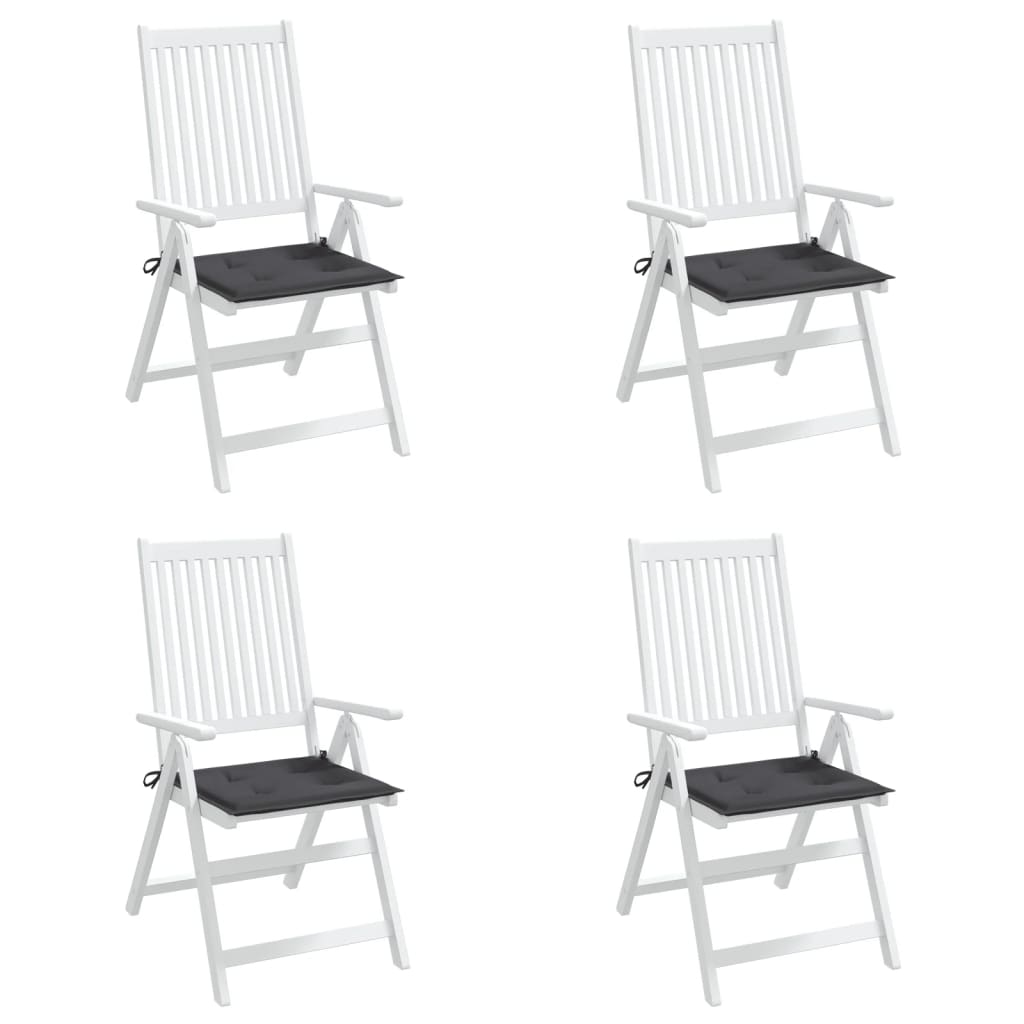 vidaXL Almofadões p/ cadeiras de jardim 4 pcs tecido oxford antracite