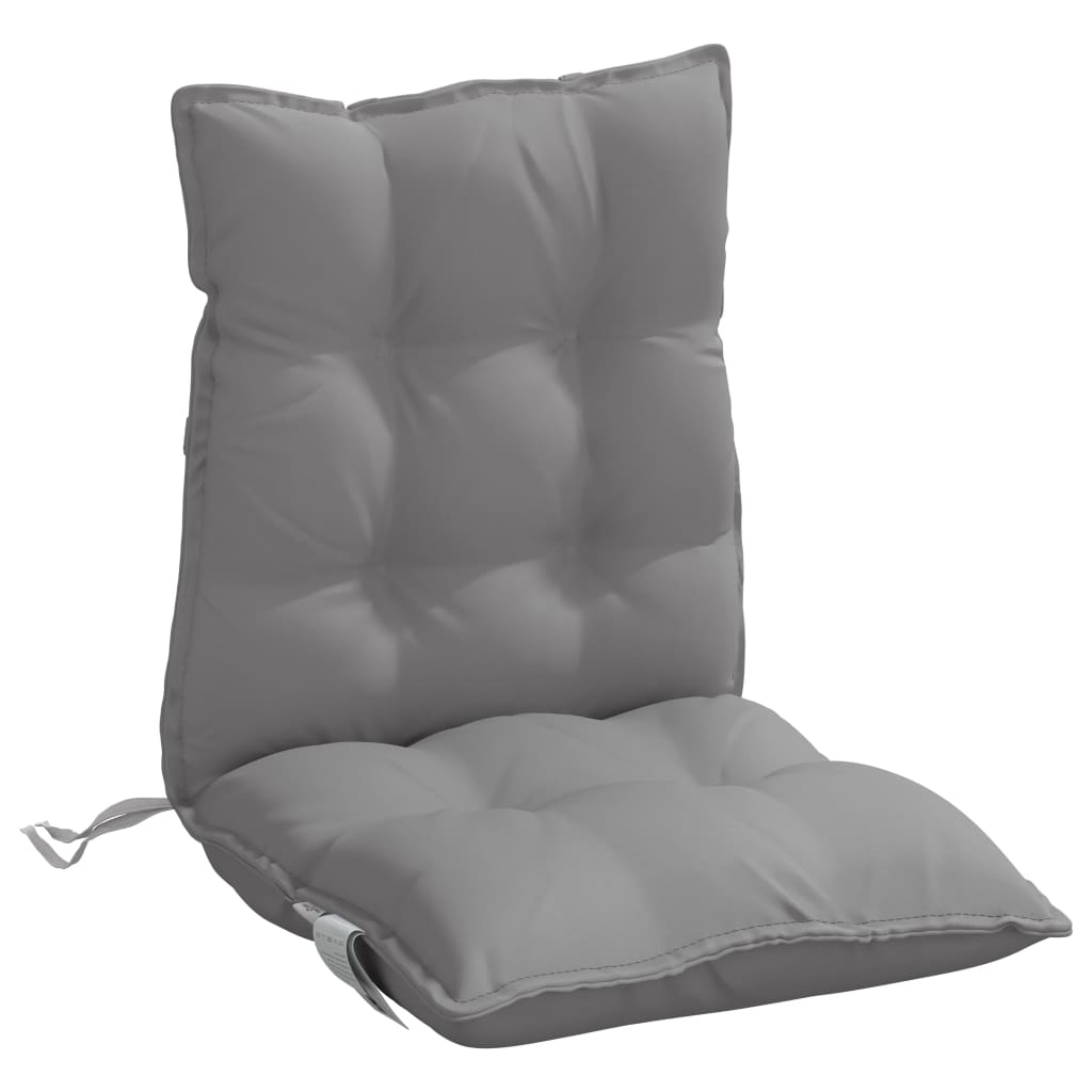 vidaXL Almofadões cadeira encosto baixo 6 pcs tecido oxford cinzento