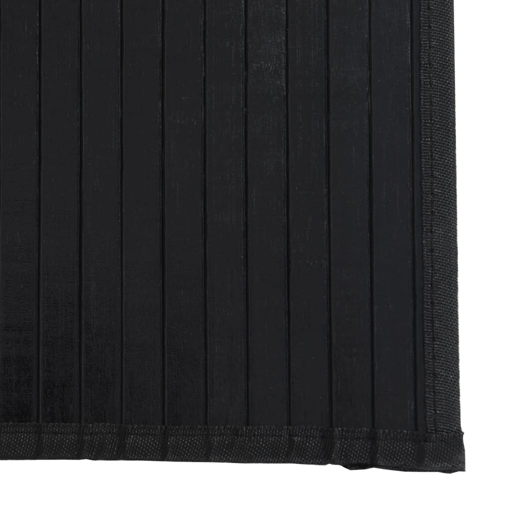 vidaXL Tapete quadrado 100x100 cm bambu preto