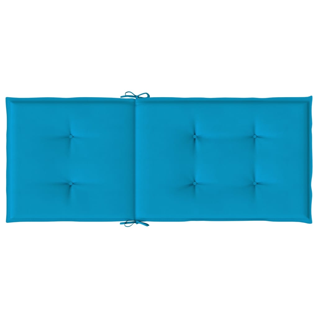 vidaXL Almofadões para cadeiras altas de jardim 4 pcs tecido azul