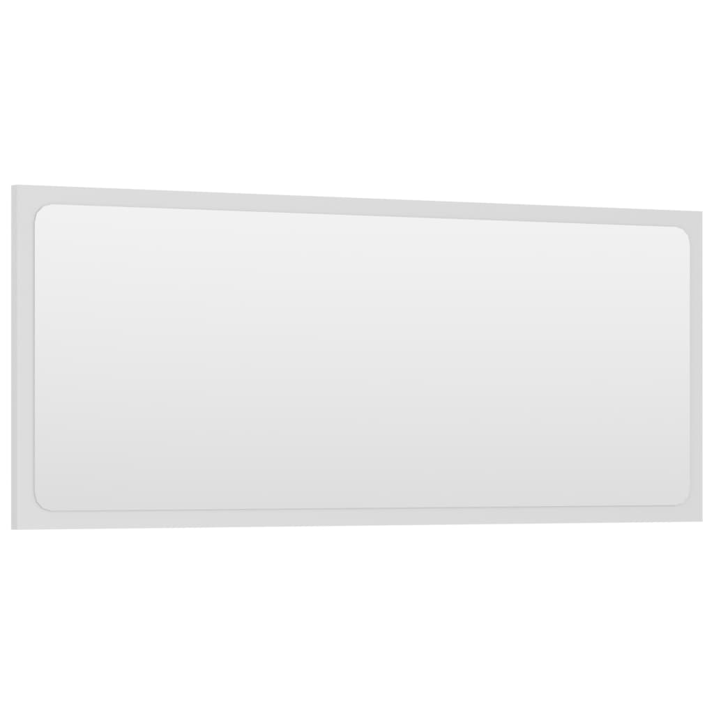 vidaXL Espelho de casa de banho 90x1,5x37 cm contraplacado branco