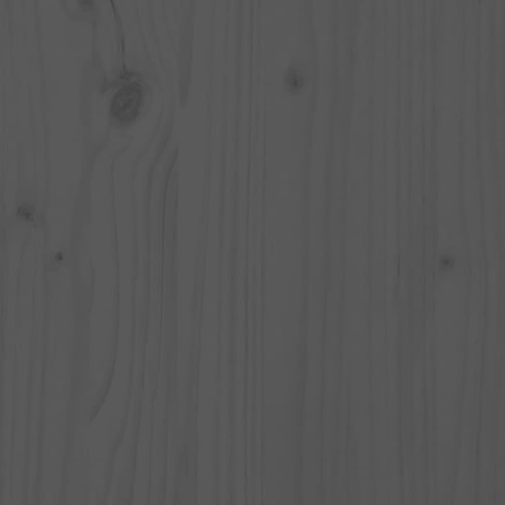 vidaXL Vaso/floreira com prateleira 54x34,5x81 cm pinho maciço cinza