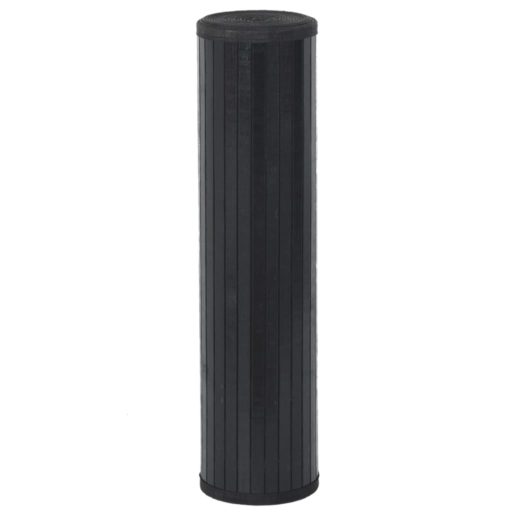 vidaXL Tapete retangular 60x200 cm bambu preto