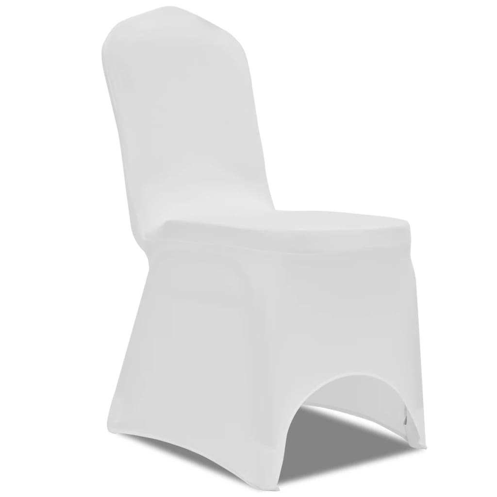 vidaXL Capa para cadeira elástica 30 pcs branco