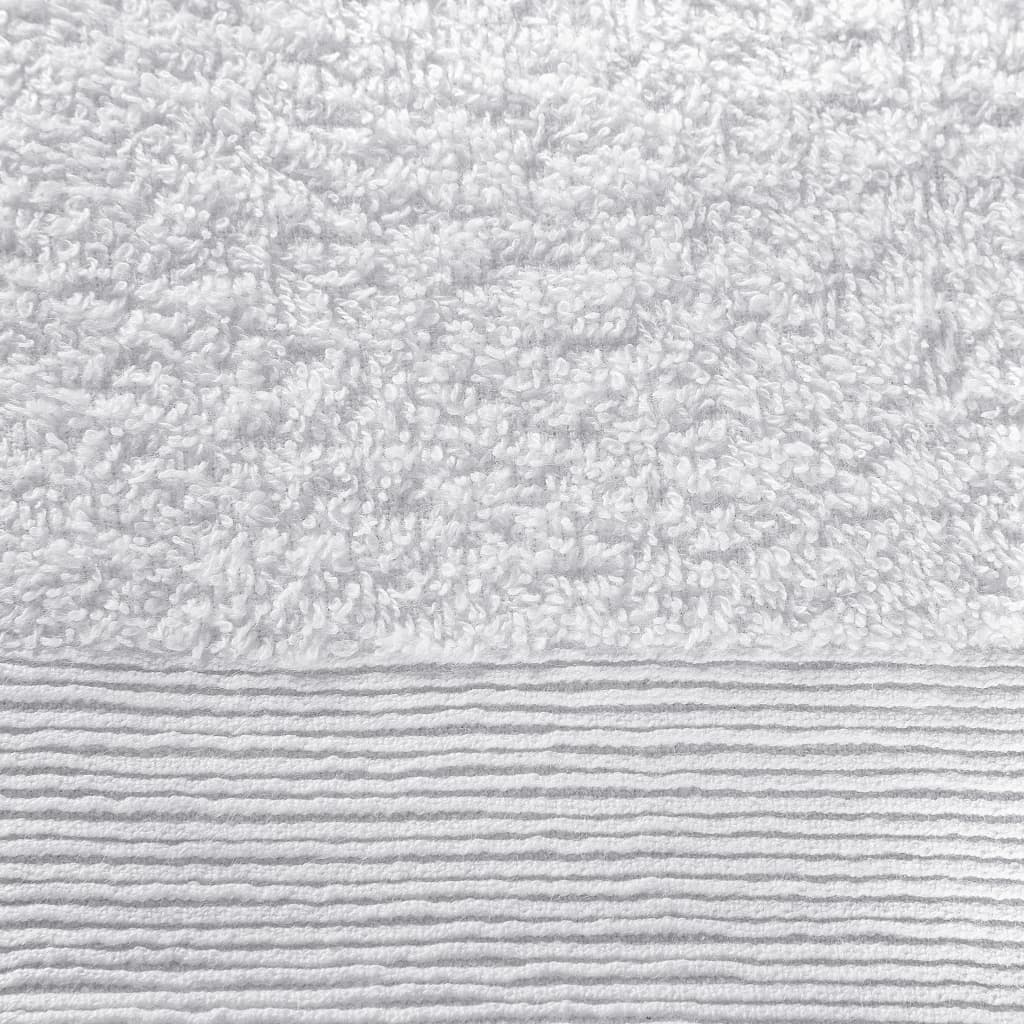 vidaXL Conjunto de toalhas 12 pcs algodão 450 g branco