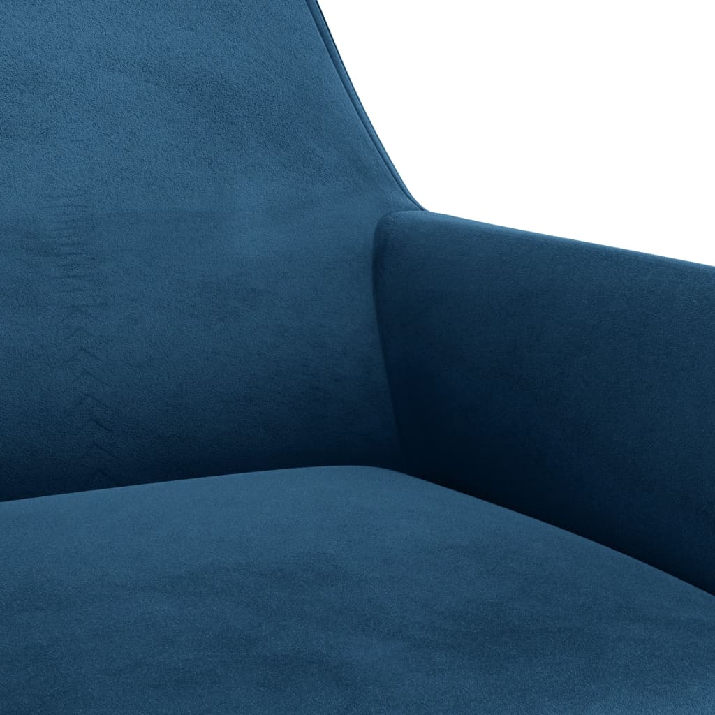 vidaXL Cadeiras de jantar giratórias 6 pcs veludo azul