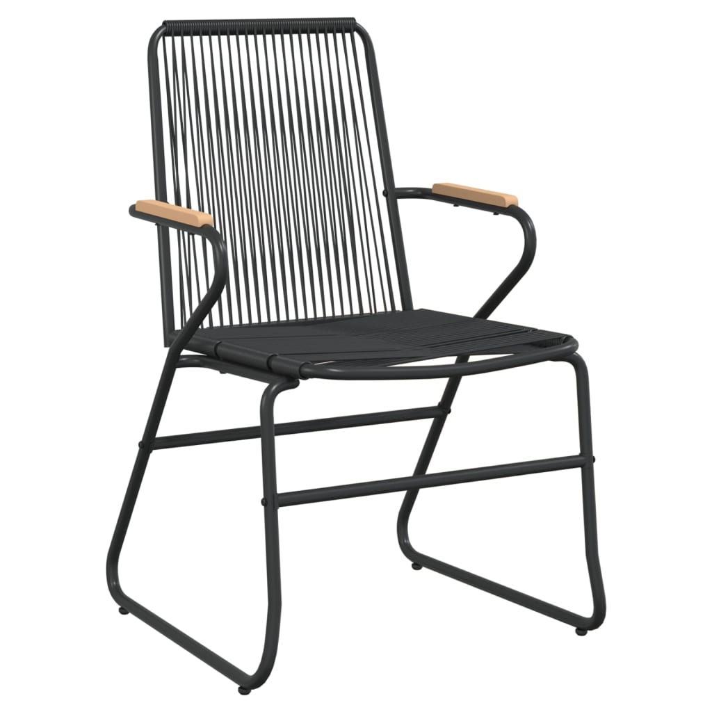 vidaXL Cadeiras de jardim 2 pcs 58x59x85,5 cm vime de PVC preto