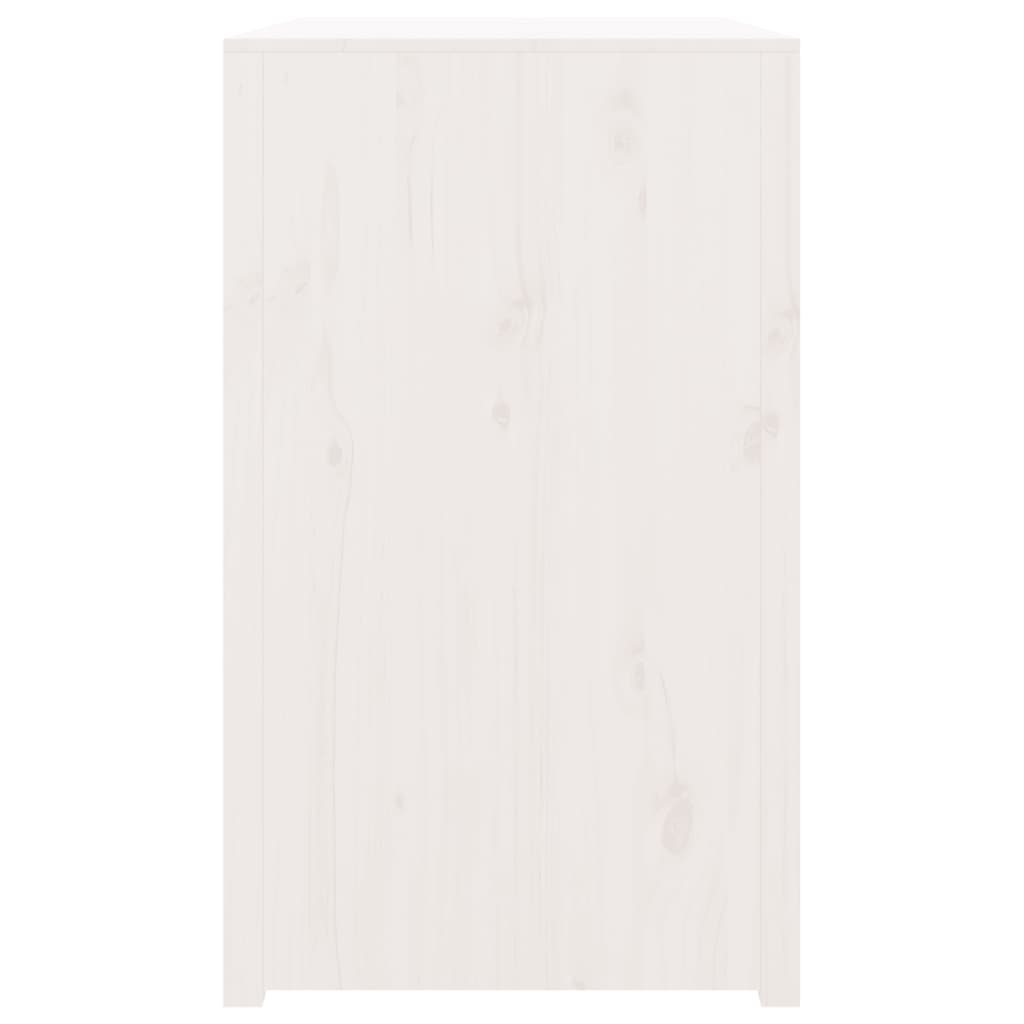 vidaXL Armário de cozinha p/ exterior 106x55x92 cm pinho maciço branco