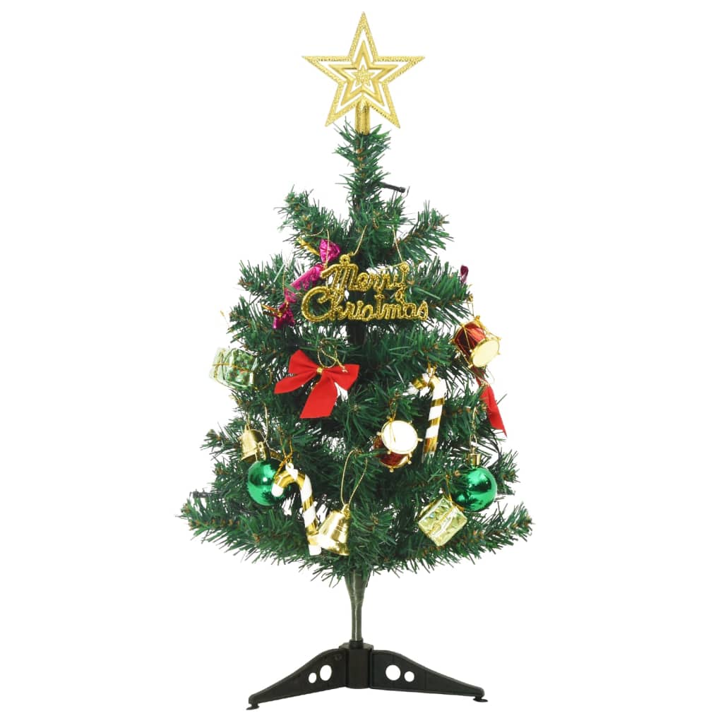 vidaXL Mini árvore de Natal artificial pré-iluminada c/ 20 LEDs verde