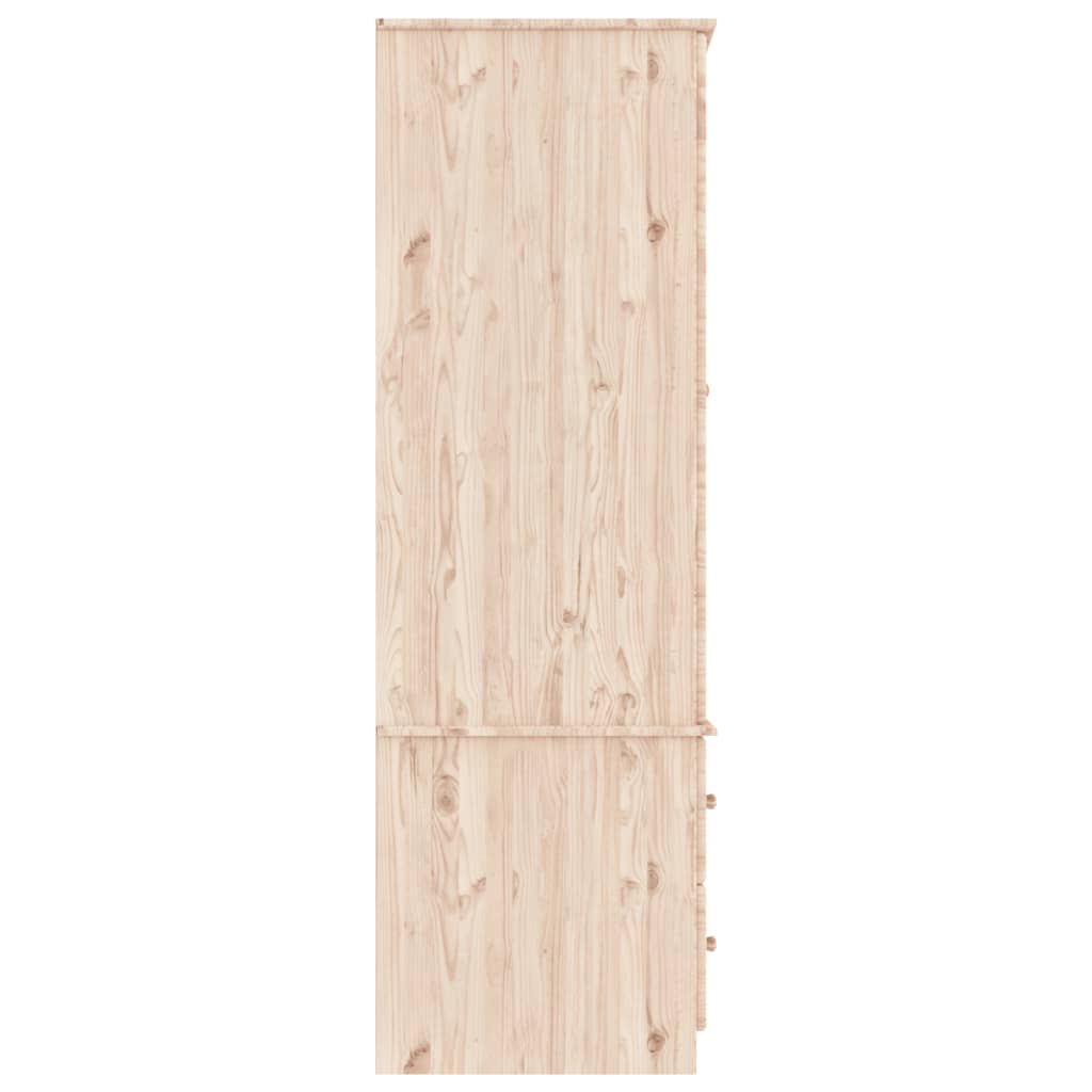 vidaXL Roupeiro ALTA 90x55x170 cm madeira de pinho maciça