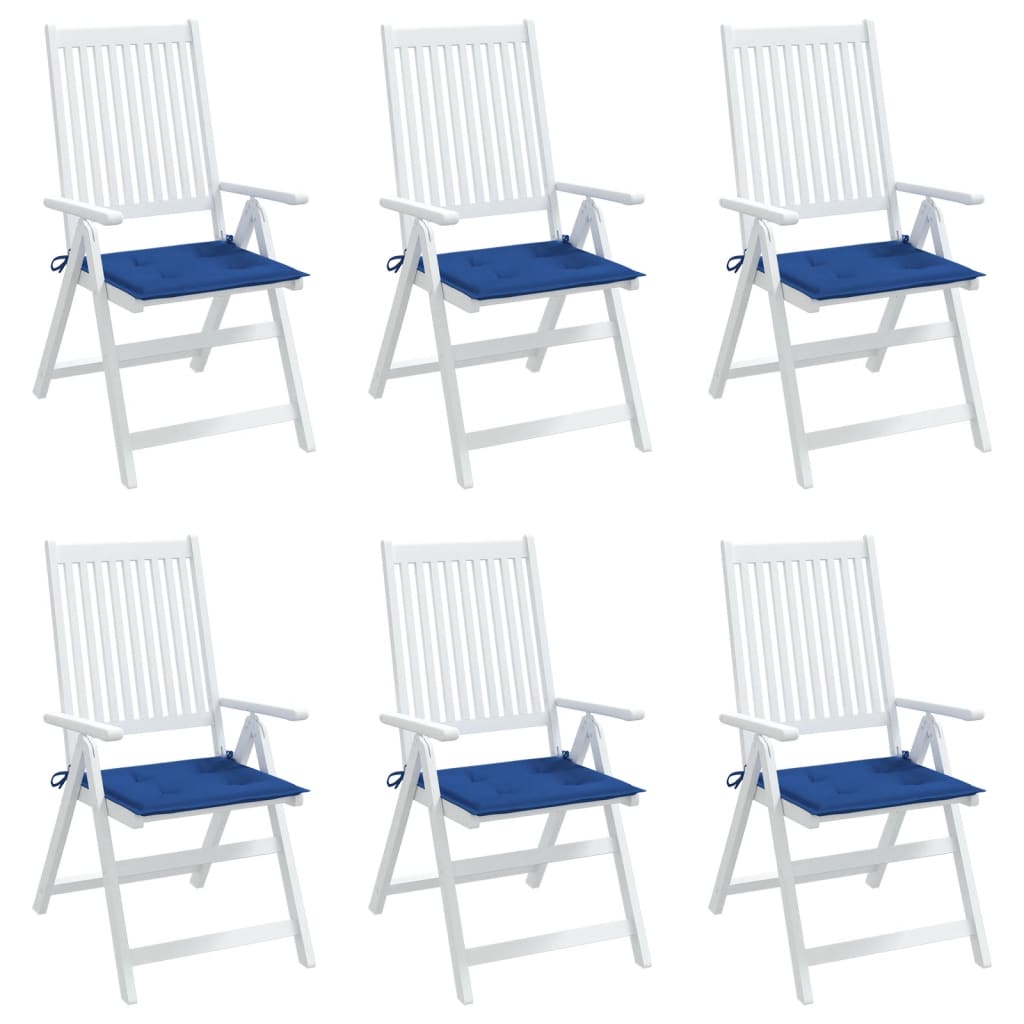 vidaXL Almofadões p/ cadeiras jardim 6 pcs 50x50x3 cm oxford azul real