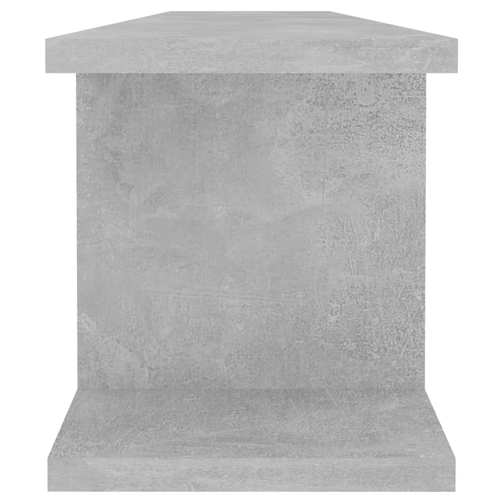 vidaXL Estantes de parede 2 pcs 90x18x20cm contraplacado cinza cimento