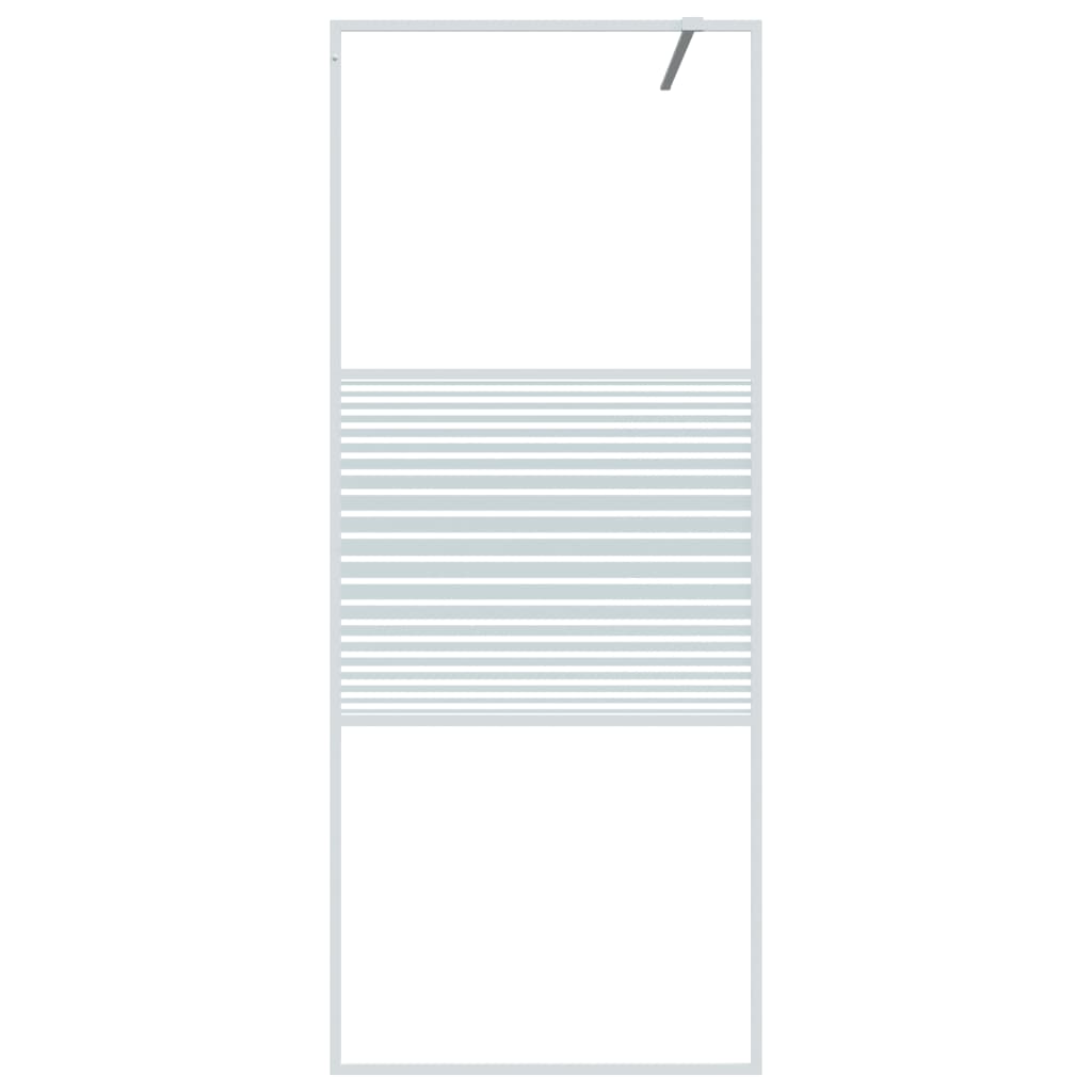 vidaXL Divisória de chuveiro vidro transparente ESG 80x195 cm branco