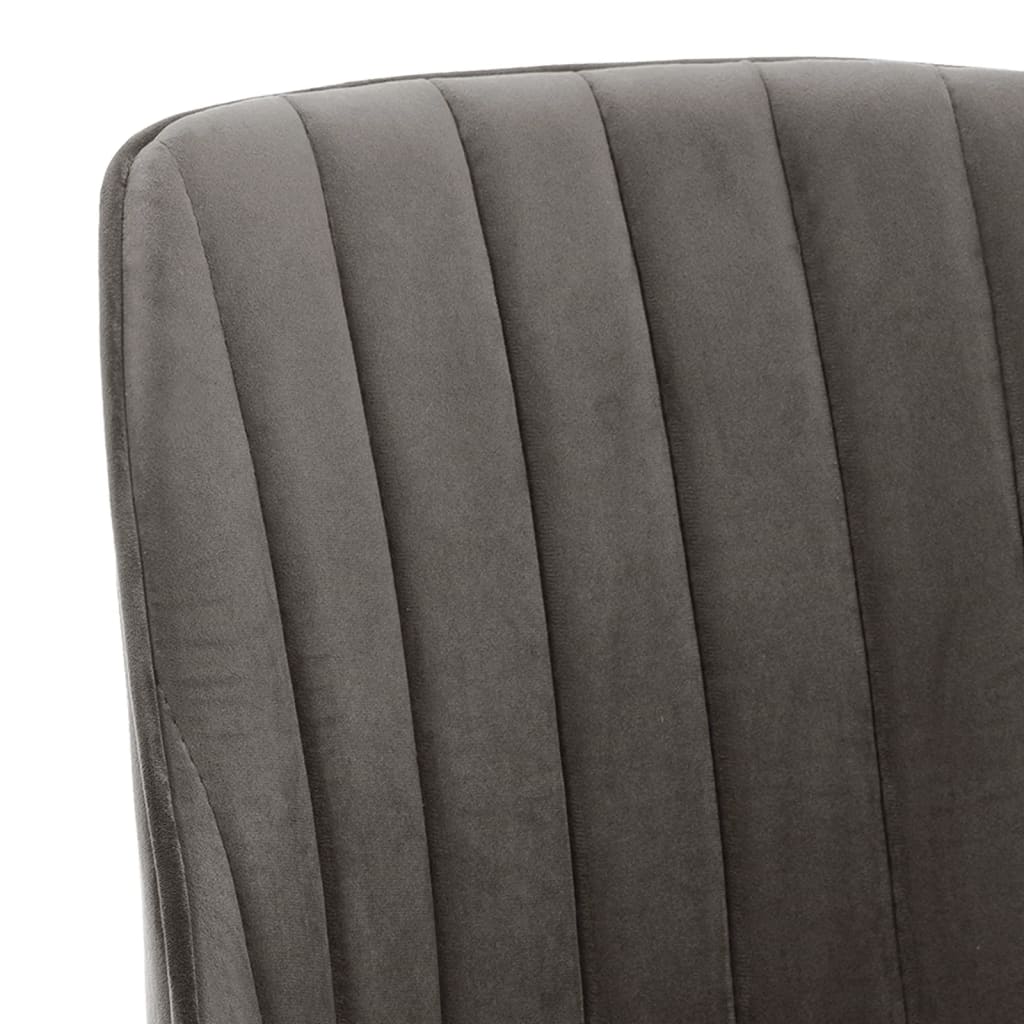 vidaXL Cadeiras de jantar giratórias 4 pcs veludo cinzento-escuro