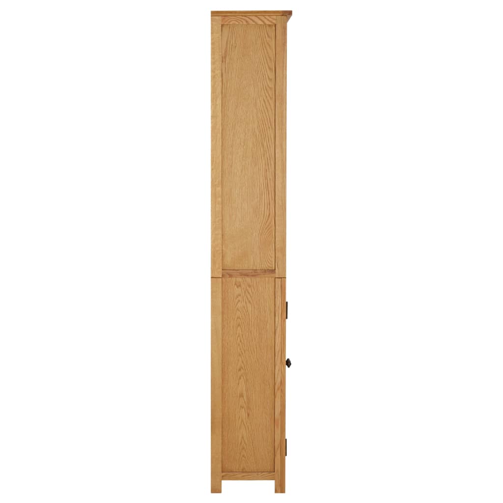 vidaXL Estante com 2 portas 70x30x180 cm madeira de carvalho maciça