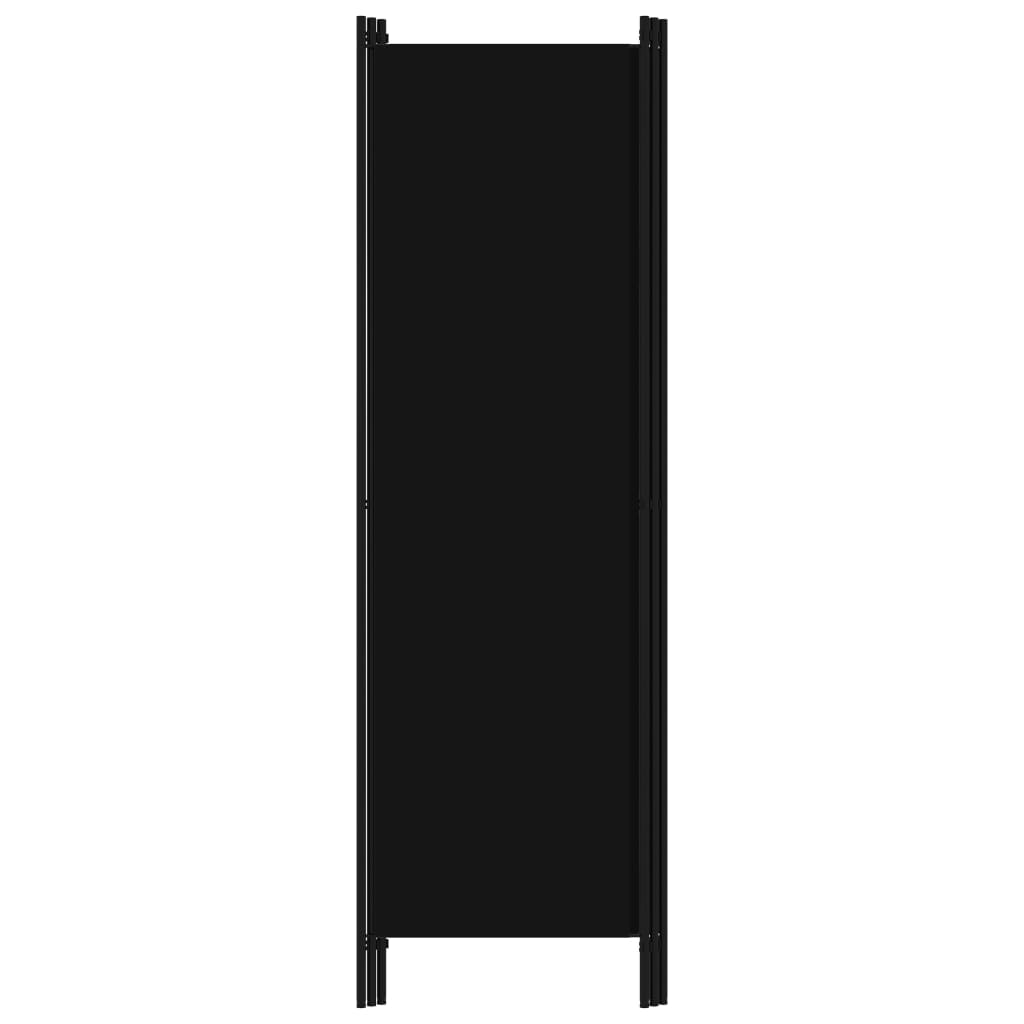 vidaXL Divisória de quarto com 3 painéis 150x180 cm preto