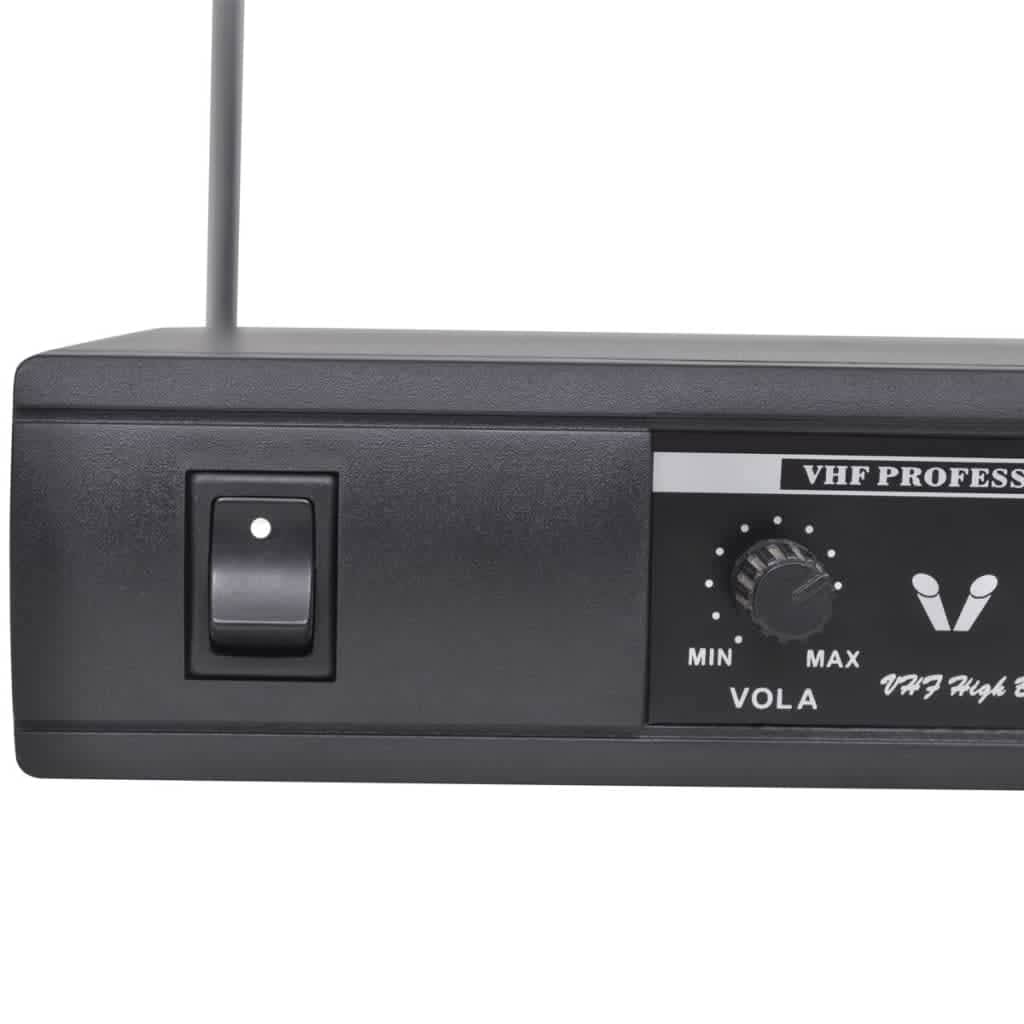 Microfones e sistema sem corda do transmissor VHF