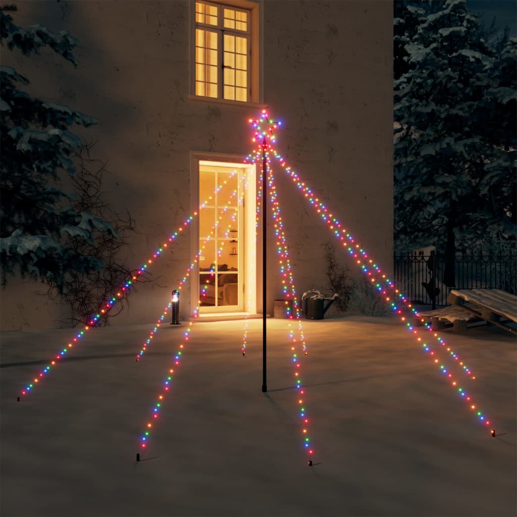 vidaXL Iluminação p/ árvore de Natal int/ext 400 LEDs 2,5 m colorido