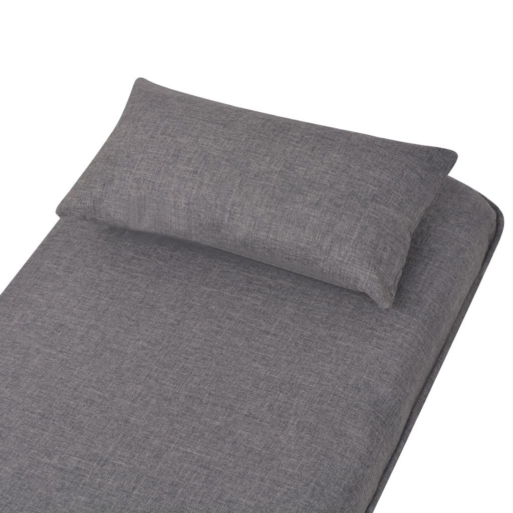 vidaXL Cadeira giratória e sofá-cama tecido cinzento-escuro