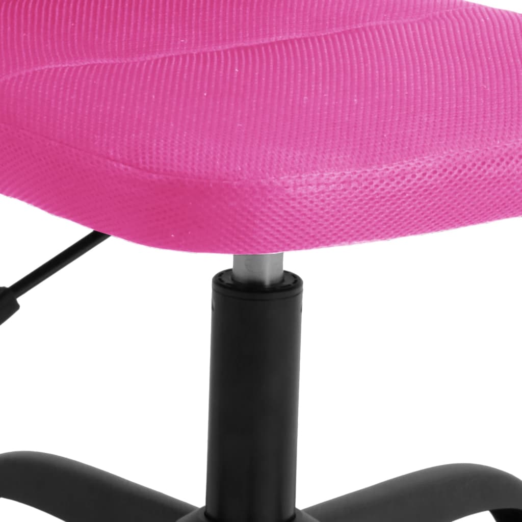 vidaXL Cadeira de escritório altura regulável tecido de malha rosa