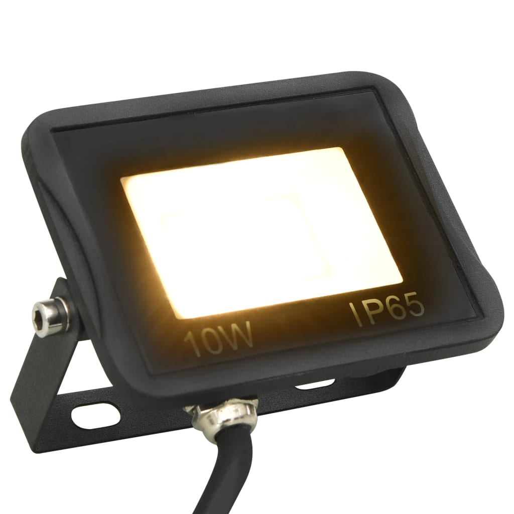 vidaXL Projetores c/ iluminação LED 2 pcs 10 W branco quente