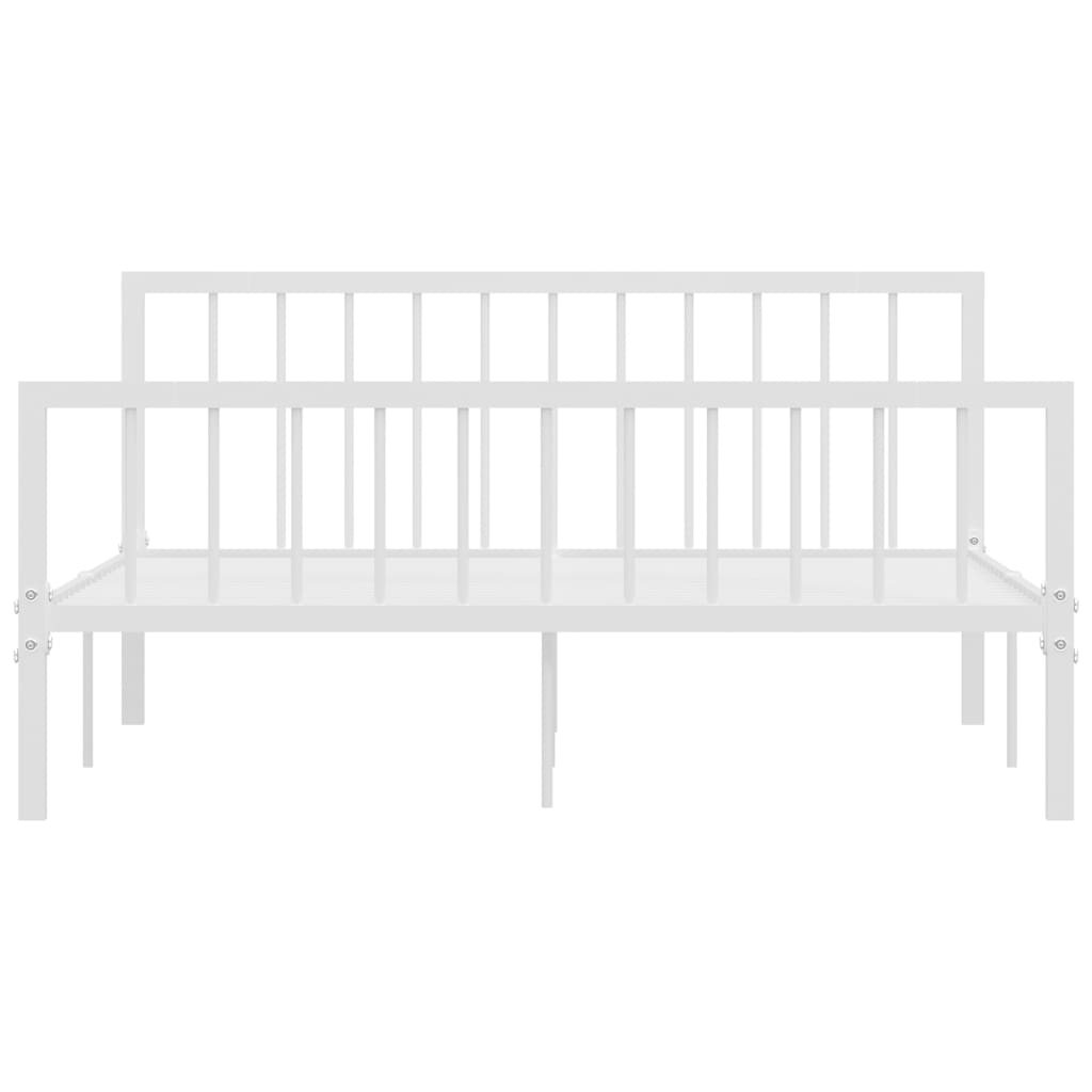 vidaXL Estrutura de cama 160x200 cm metal branco