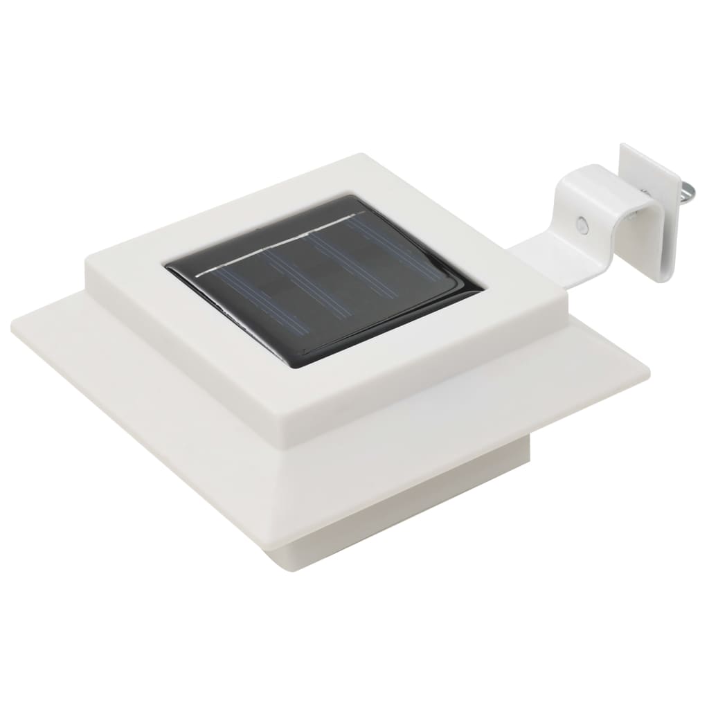vidaXL Candeeiro de exterior solar LED 12 pcs branco quadrado 12 cm