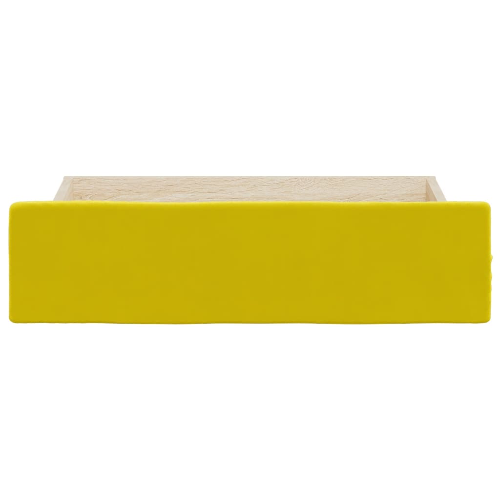 vidaXL Gavetas de cama 2 pcs derivados de madeira e veludo amarelo