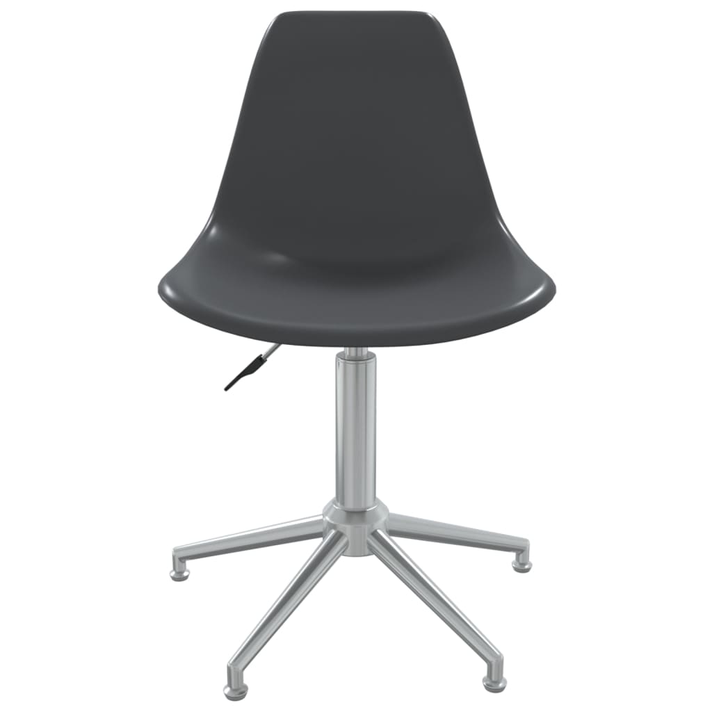 vidaXL Cadeiras de jantar giratórias 4 pcs PP cinzento-claro