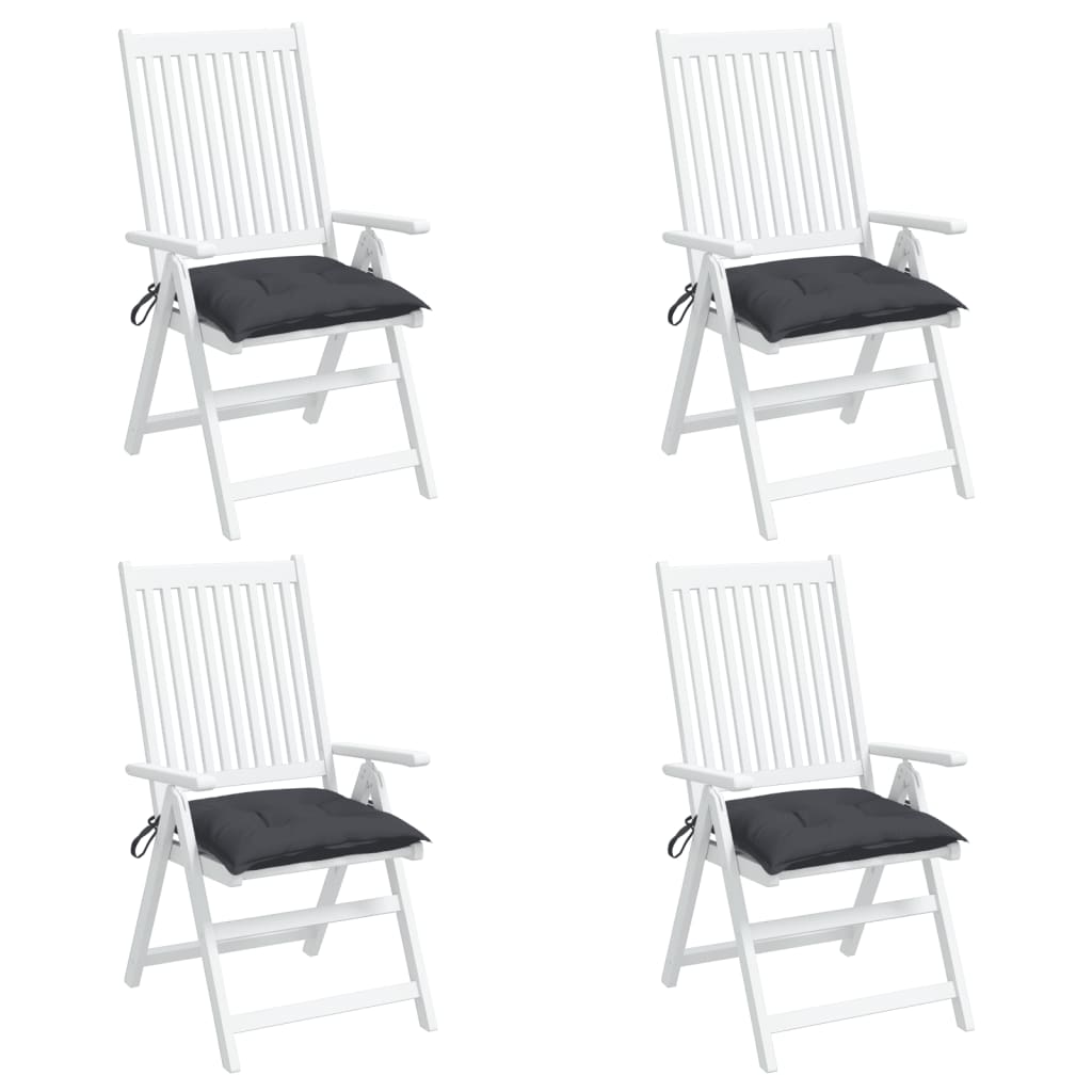 vidaXL Almofadões de cadeira 4 pcs 40x40x7 cm tecido oxford antracite