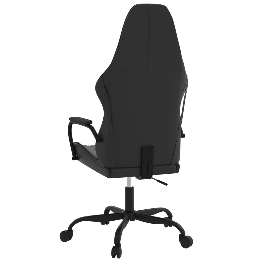 vidaXL Cadeira de gaming couro artificial preto